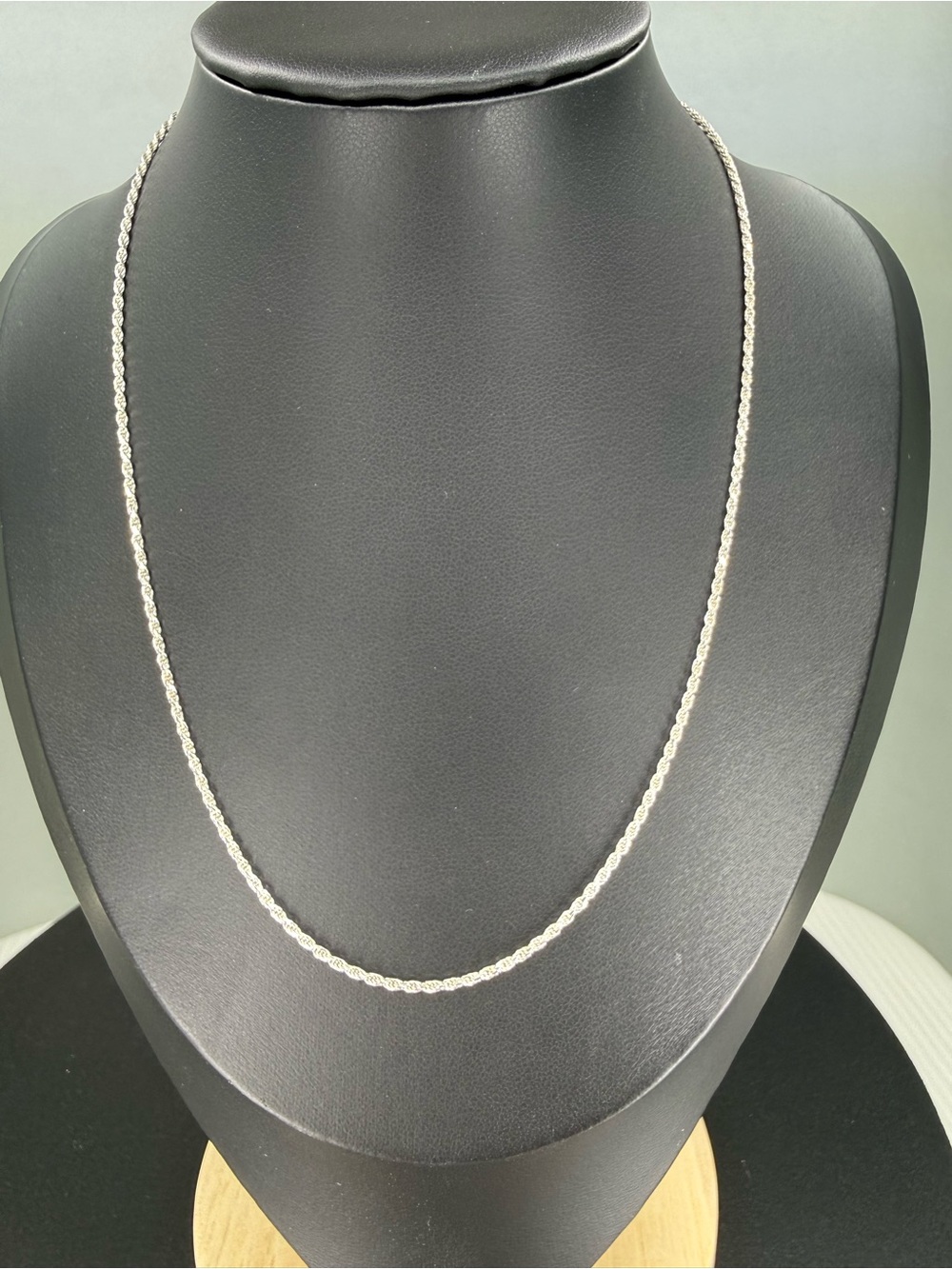 925 Sterling Silver Italian Rope Chain Necklace 16 Inch Made in Italy